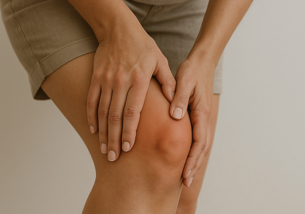 persona con dolor de rodilla